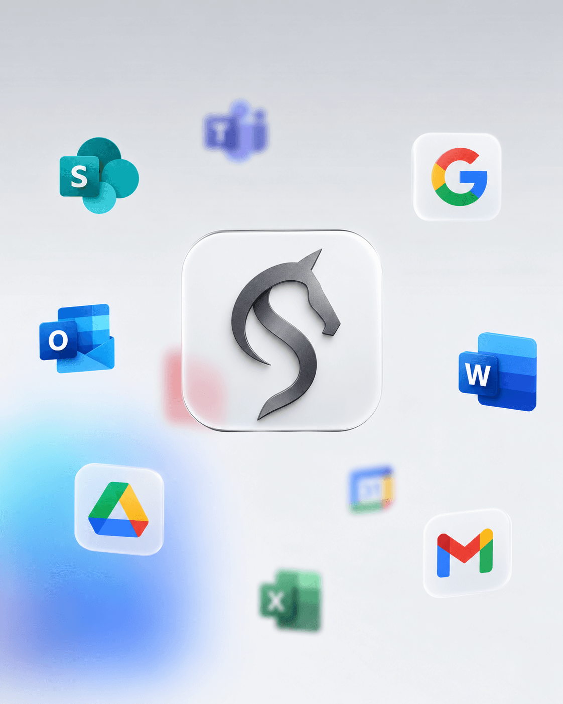 Sanctum connected to Outlook, Gmail, Teams, SharePoint, Google Drive, Calendar and Microsoft Word.